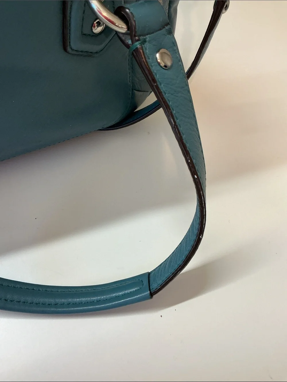 Coach Campbell Leather Flap F27231 Mineral Teal Blue Crossbody Satchet Y2K